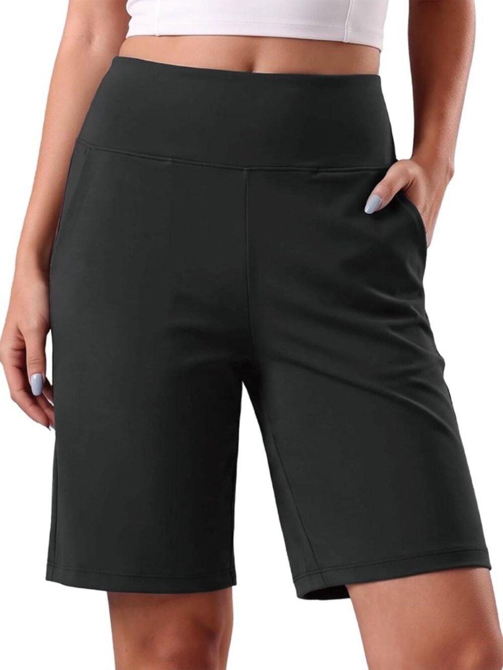 High Waist Athletic Shorts for Women with Pockets - Comfortable & Stylish
